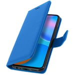 Realme GT Neo 3 Folio Wallet Case Video Stand Wrist Strap Blue