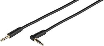 Vivanco audiokabel 1x3,5mm hane vinklad 0,9m