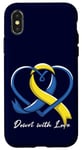 Coque pour iPhone X/XS Down With Love Down Syndrome Sensibilisation World Down Syndrome