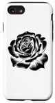 iPhone SE (2020) / 7 / 8 floral black rose graphic Beautiful flower simple design Case