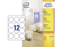 Avery L3416 - Vit - 60 mm rund 1200 st (100 ark x 12) runda etiketter