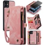 CaseMe Multi-slot Plånboksfodral iPhone 11 Rosa