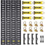 Mophorn - vevor E-Track Kit deArrimage Kit de Rails deArrimage 30 Pieces 454 kg, 4 Rails E-Track 2 Ancres a Fente Unique 8 Attaches 8 Joints Toriques