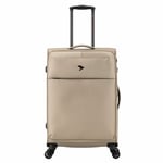 Pack Easy GoOn 4 roulettes Trolley M 67 cm avec soufflet d'extension beige (8906BE)