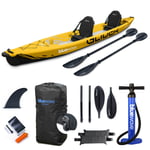 Bluewave GLIDER Drop-Stitch Double Inflatable Tandem Kayak Touring Yellow Pack