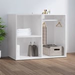 Maisonchic - Armoire de dressing Armoire de chambre Armoire et penderie Blanc brillant 80x40x65cm Bois d'ingénierie 92509