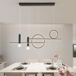 Ganeed - Suspension led, Lustre led Linéaire Moderne 50W, Suspension Linéaire Dimmable avec Télécommande, Suspension Réglable pour Salle à Manger