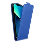 Coque pour Apple iPhone 13 MINI en BLEU CÉLESTE Housse de protection Étui au design flip en similicuir lisse - Neuf