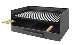 IMEX EL ZORRO 71514 Bac avec Plaque en INOX pour Barbecue 50 x 40 x 33 cm