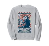 The Smurfs Gargamel's Attack Smurfs Village Kanji Retro Logo Sweatshirt