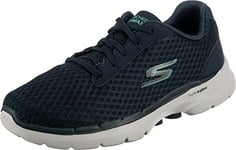 Skechers Femme GO Walk 6 Iconic Vision Sneakers,Sports Shoes, Navy, 40.5 EU