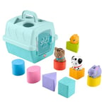 Fisher-Price Jouet de motricité Fine Trieur Caisse de Transport d’Animaux pour Les bébés à partir de 6 Mois, HTW93