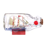 Mini Sailing Boat Bottle Glass Led Light Home Decoration Pink