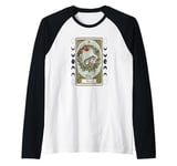 The World Fun Frog Graphic Tarot Card Style, Cool Frog Raglan Baseball Tee