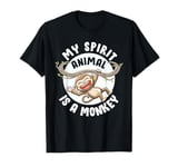 My Spirit Animal Is a Monkey Cute Ape Primates Monkey Lovers T-Shirt