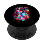 Les amoureux du pop art coloré Jack Russell Terrier PopSockets PopGrip Adhésif