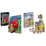 LEGO Art The Amazing Spider-Man 3D Wall Art Set, Buildable Canvas Poster & Disney and Pixar ‘Up’ House​ Buildable Toy with Balloons, Carl, Russell and Dug Figures, Collectible Model Set