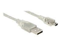 Delock - Câble USB - mini USB type B (M) pour USB (M) - USB 2.0 - 1 m - transparent