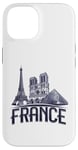 Coque pour iPhone 14 France Paris Tour Eiffel Bonjour