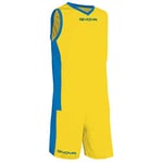 givova Power Tenue de Basket, Homme, Power, Multicolore (Giallo/Azzurro)