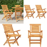 Chaises de jardin pliantes lot de 2 56x63x90cm bois massif teck - chaise de jardin pliante - chaises de jardin pliantes - Home & Living - Brun