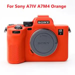 Étui en silicone souple pour appareil photo Sony A7R4 A7R5 A7figured A7R3 A7Inter A7ltA7R II III IV V figuré - Type A7IV A7M4 Orange