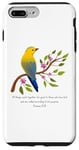 Coque pour iPhone 7 Plus/8 Plus Romans 8:28 All Things Verse de la Bible avec motif fleur et oiseau