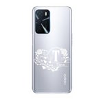 Coque Oppo A16 et A16S avec votre prenom police 16 blanc coeur et fleur