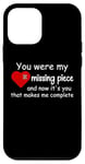 Coque pour iPhone 12 mini You Were My Missing Puzzle Piece Valentines Day Couple Heart