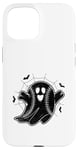 Coque pour iPhone 15 Pichet attrape-balle molle fantôme d'Halloween