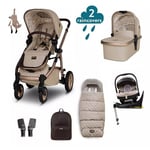 Cosatto Wow 3 Everything Bundle - 360 Rotating Base and Baby Car Seat Pram Set