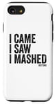 Coque pour iPhone SE (2020) / 7 / 8 I Came I Saw I Mashed Buttons Jeux vidéo Gamer Noob