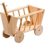 Râtelier chariot en bois 29 cm, pour rongeur Flamingo