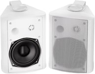 5,25 Pouces,200 Watts Bluetooth Enceintes D'Extérieur(Blanc)