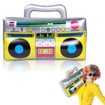 Aomig Boom Box Inflatable Blow Up Spwaker, Inflatable Blow Up Boom Box Music Player, Inflatable Radio Stereo, 80s 90s Party & Fancy Dress Accessories Party Decoration Prop, Novelty Fancy Dress Prop