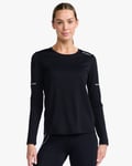 2XU Aero Long Sleeve Black/Silver Reflective - S