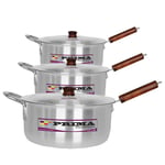 Sauce pan Set 6pcs Aluminium Saucepan Set  cookware set Heavy gauge Cooking