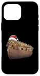 Coque pour iPhone 16 Pro Max Chapeau de Noël Arche de Noé