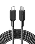 cable USB C vers USB C 2.0, 310 câble de charge USB C (60 W/3 A) charge rapide pour iPhone 15, Samsung Galaxy S22, iPad Pro 2021, iPad Mini 6, iPad Air 4, MacBook Pro 2020, Switch (300 cm).[V340]