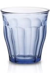 Duralex Picardie Glasses Set Glass Drinking Tumblers Water Juice 250ml Blue x 3