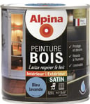 Peinture spéciale bois bleu lavande satin 0.5L ALPINA microporeux intérieur exté