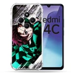 Cokitec Coque Renforcée pour Xiaomi Redmi 14C 4G Manga Demon Slayer Tanjiro