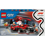 LEGO® City - Arrêt au stand de F1 avec voiture Ferrari - Jouet pour garçon dès 6 ans - 60443