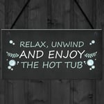 Hanging Hot Tub Sign For Garden Novelty Garden Wall Sign Lazy Spa Home Gifts