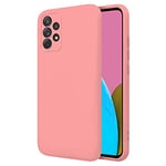 TBOC Coque pour Samsung Galaxy A72 - Galaxy A72 5G [6.7"] Étui Rigide [Rose] Silicone Liquide Premium [Doux] Doublure Intérieure en Microfibre [Protège l'Appareil Photo] Antidérapant Résistant