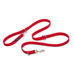 Laisse éducative HALTI, Taille S, Rouge, 2m, 8 fonctions conçues pour vous aider a éduquer et promener votre chien, Rembourrée, Laisse de Dressage de Chien à Double Extrémité pour chiens et chiots