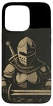 Coque pour iPhone 15 Pro Max Templier sombre amusant pour les amateurs de chevaliers et les fans médiévaux