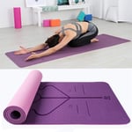 Xinllm Yoga Mat Tapis De Yoga Tapis d'exercice Très Épais Yoga Stretch Tapis Fitness Tapis Antidérapant Tapis de Yoga Purple-Pink,positionline