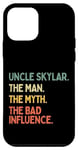 Coque pour iPhone 12 mini Uncle Skylar Citation humoristique The Man The Myth The Bad Influence