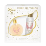 ULRIC DE VARENS - Coffret Parfum Femme Rêve in Gold - Eau de Parfum 50 ml + Déodorant Spray 125 ml - Floral, Fruité, Boisé - Made in France